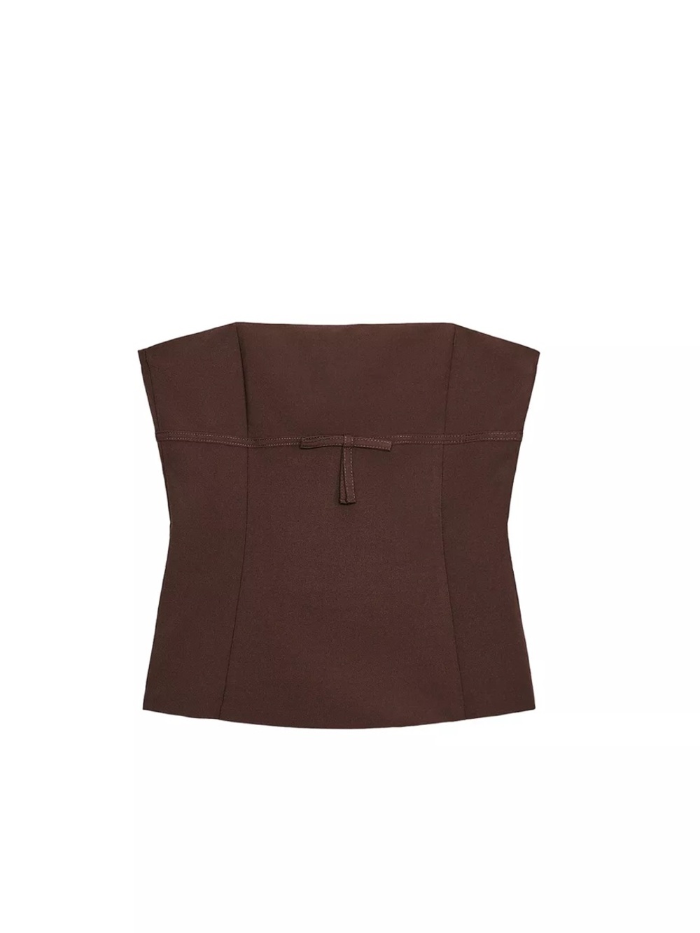 Zara Brown Bow Top